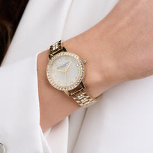 Load image into Gallery viewer, Treasure Mother Of Pearl White &amp; Gold Bracelet Watch
