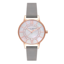 Load image into Gallery viewer, Wonderland Rose Gold &amp; Gray Leather Strap Watch
