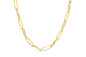 Silver Filled Wave Link Necklace