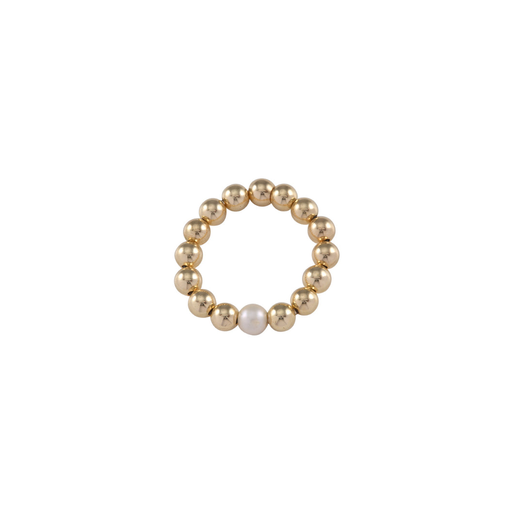 Stretchy Ring With Pearl