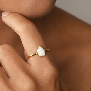 Pear Opal Ring