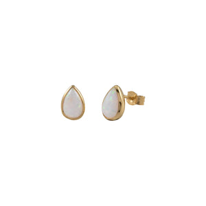 Pear Shaped Czelline Opal Stud