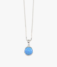 Load image into Gallery viewer, Round Blue Czelline Opal On Box Chain
