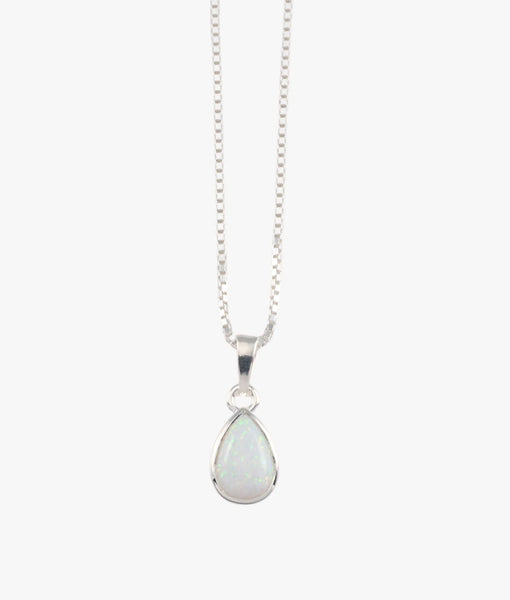 White Pear Czelline Opal Necklace
