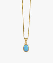 Load image into Gallery viewer, Blue Oval Czelline Opal Necklace
