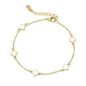 Multi Flower & Chain Bracelet