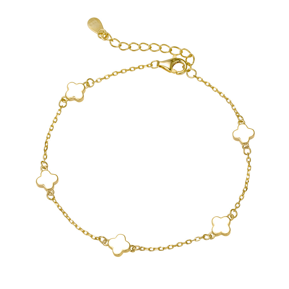 Multi Flower & Chain Bracelet