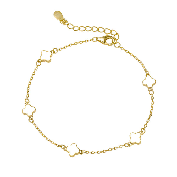 Multi Flower & Chain Bracelet
