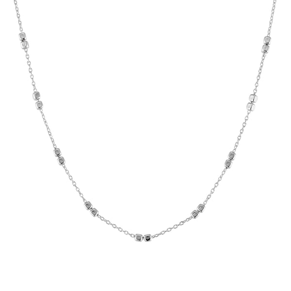 Double Cube Bead & Chain Necklace