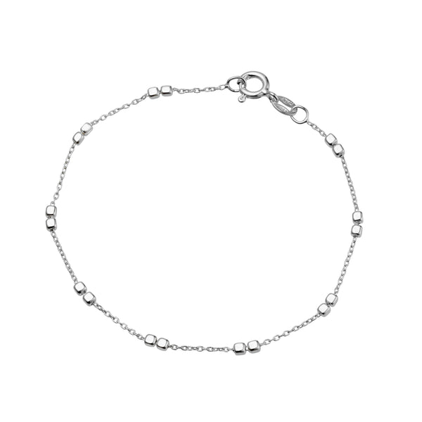 Double Cube Bead & Chain Bracelet