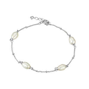 Multi Pearl & Chain Bracelet