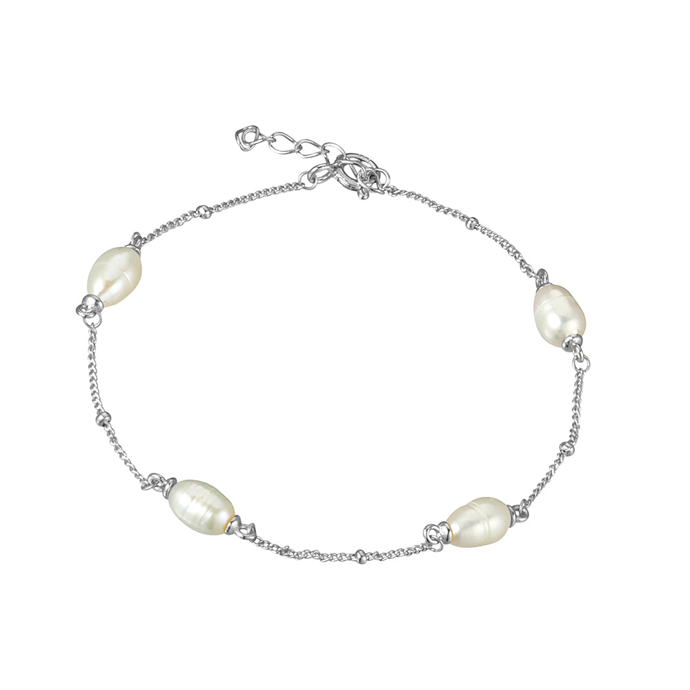 Multi Pearl & Chain Bracelet