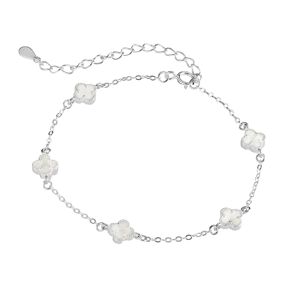 Mother Of Pearl Multi-Flower Bracelet