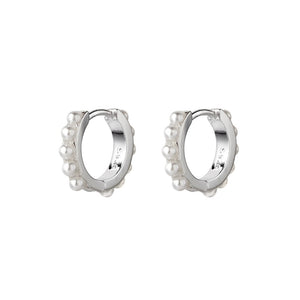 Petite Pearl Huggie Earrings