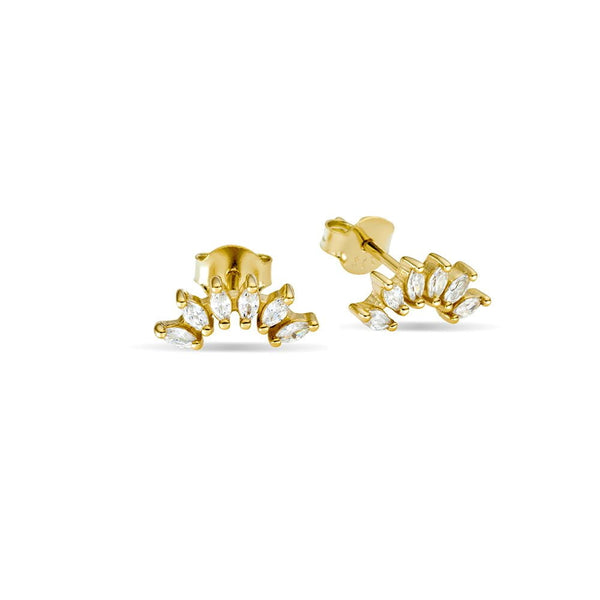 Gold Fancy Cz Earrings