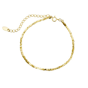 Gold Cube Beaded Bracelet