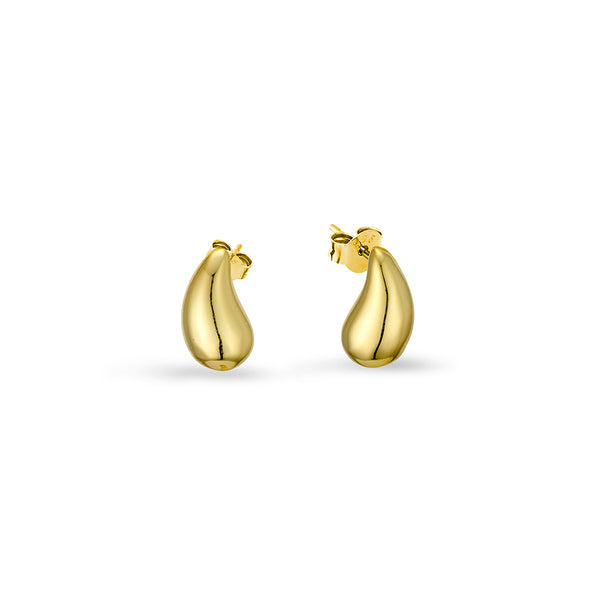 Gold Plate Mini Teardrop Stud Earrings