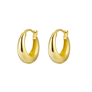 Gold Tapered Hoop Earring