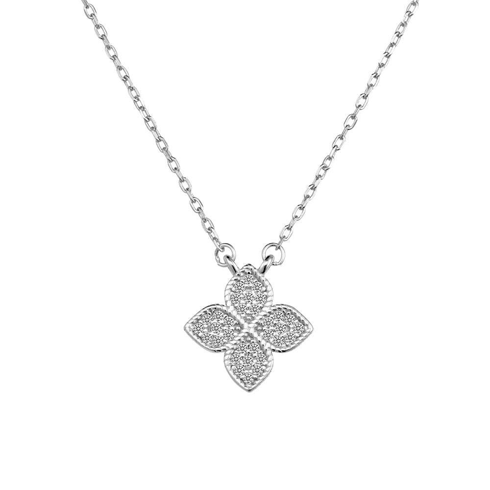 Pavé Flower Necklace