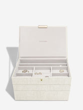 Load image into Gallery viewer, Oatmeal &amp; Linen Classic Jewellery Box
