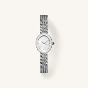 Mini Oval Silver Watch