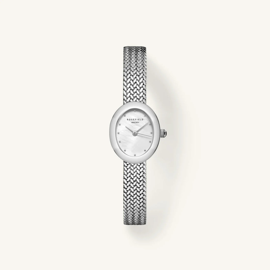Mini Oval Silver Watch