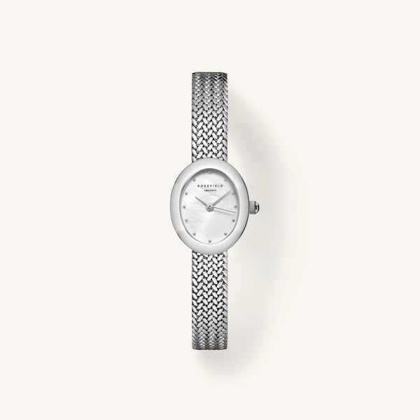 Mini Oval Silver Watch