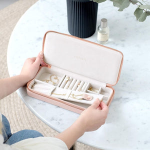 Blush Sleek Necklace Travel Jewellery Box