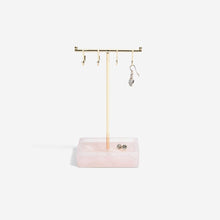 Load image into Gallery viewer, Small Rose Quartz T-Bar Jewellery Stand
