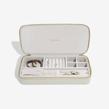 Load image into Gallery viewer, Oatmeal Sleek Necklace Travel Jewellery Box
