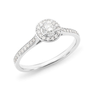 Round Halo Engagement Ring