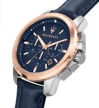 Load image into Gallery viewer, Maserati Successo Chrono Navy Blue Watch
