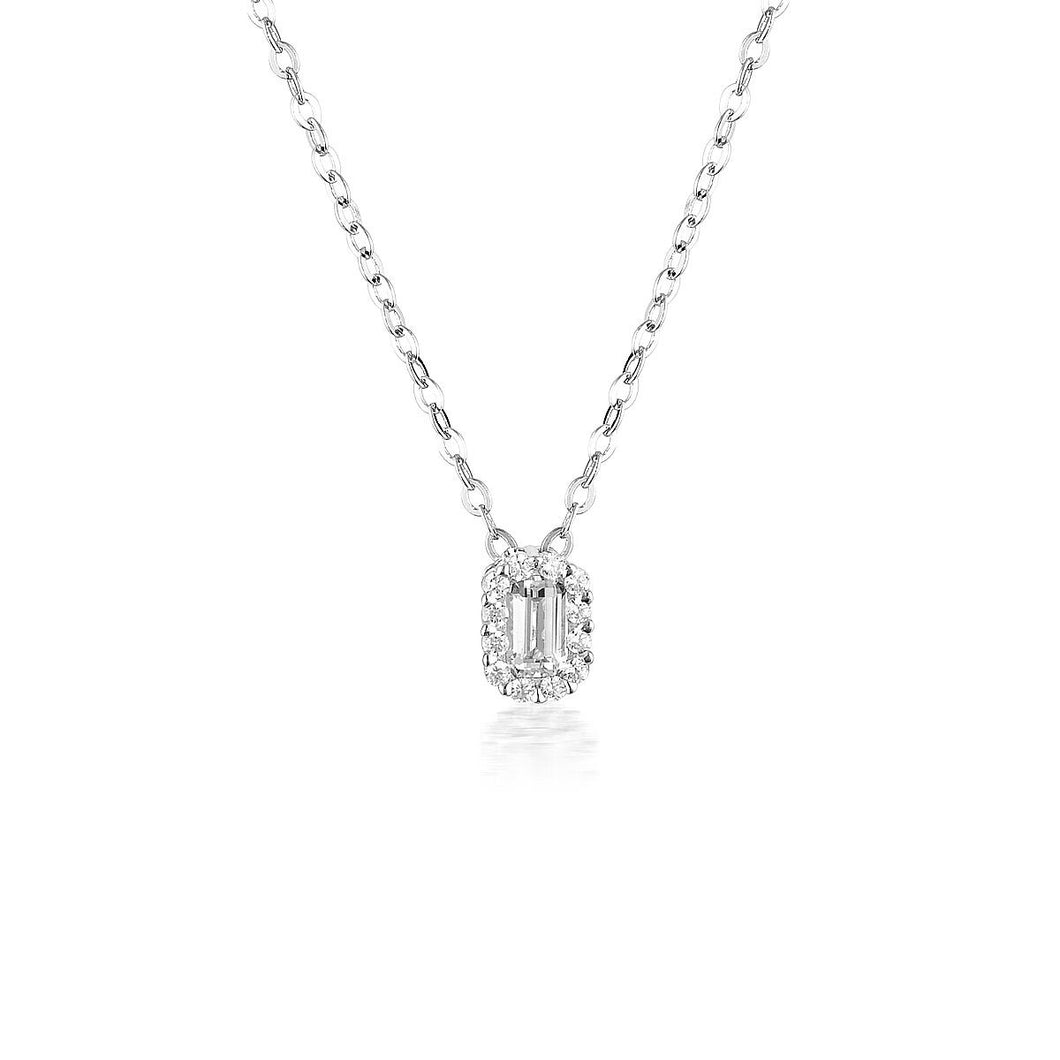 Paris Silver Cubic Zirconia Necklace