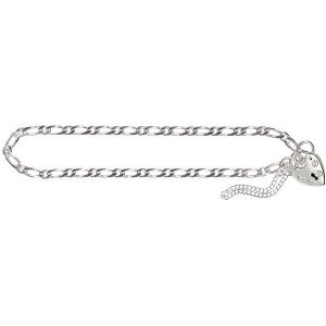 Sterling Silver Padlock Bracelet