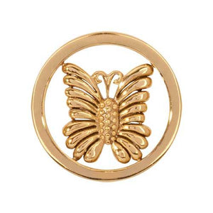 Nikki Lissoni Butterfly Gold Plate 23mm Small Coin