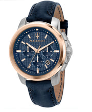 Load image into Gallery viewer, Maserati Successo Chrono Navy Blue Watch
