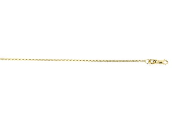 Gold Diamond Cut Curb Chain 45cm