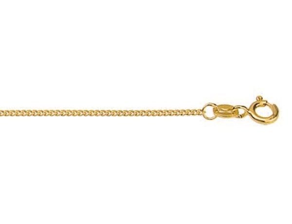 Gold Diamond Cut Curb Chain 45cm