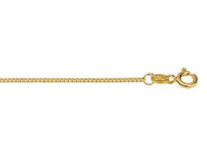 Gold Diamond Cut Curb Chain 55cm