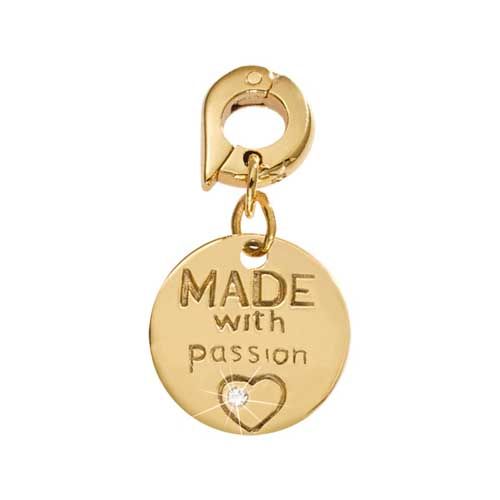 Nikki Lissoni Gold Plate 'Made with Passion' Charm