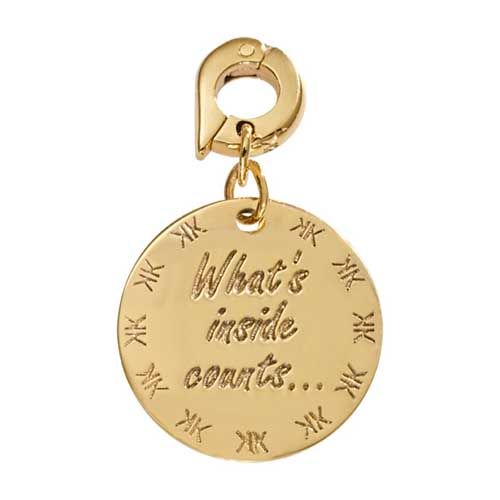 Nikki Lissoni Gold Plate 'Whats Inside Counts' Charm