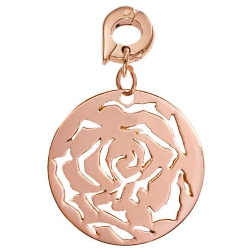 Nikki Lissoni Rose Gold Plate Rose Imprint Charm