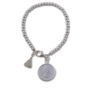 Sixpence Coin Ball Bracelet