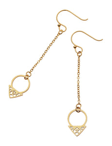 Into The Sea Gold Drop Earrings