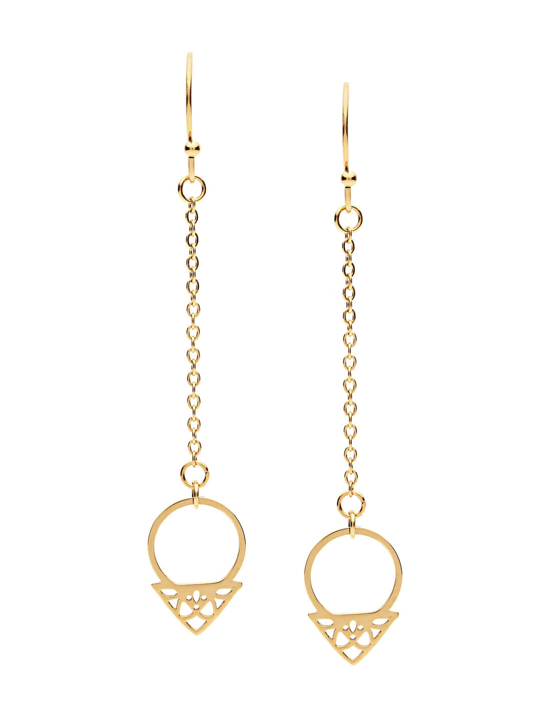Into The Sea Gold Drop Earrings