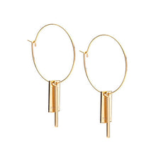 Load image into Gallery viewer, Adrift Yellow Hoop Earrings
