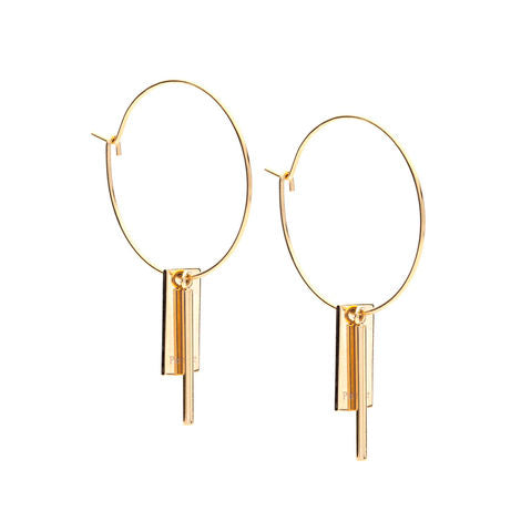 Adrift Yellow Hoop Earrings