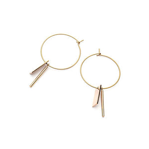 Adrift Yellow Hoop Earrings