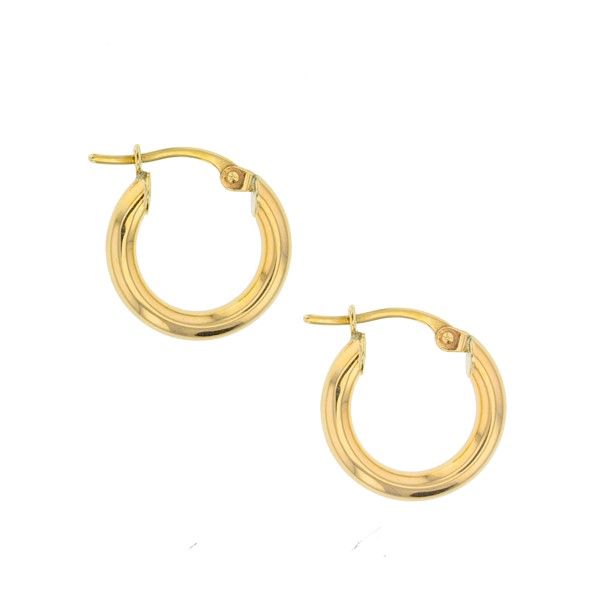 Plain Gold Hoop Earrings