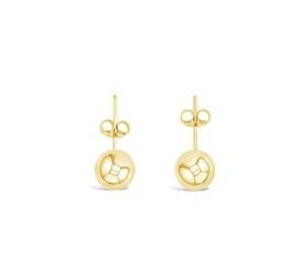 Gold 7mm Round Ball Stud Earrings